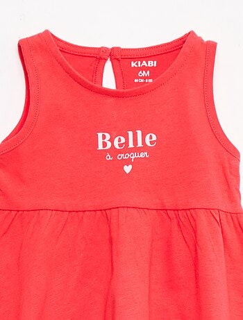 Vestido sin mangas con mensaje