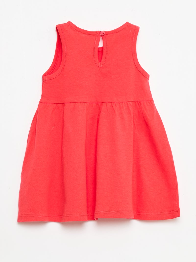 Vestido sin mangas con mensaje Rojo - Kiabi