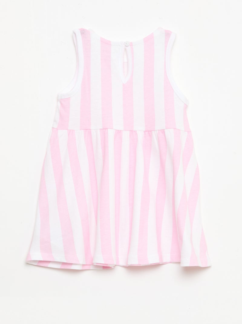 Vestido sin mangas con mensaje Rosa - Kiabi