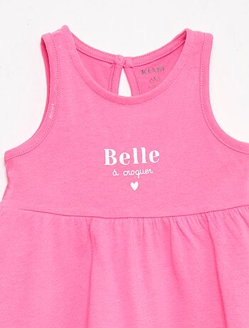 Vestido sin mangas con mensaje