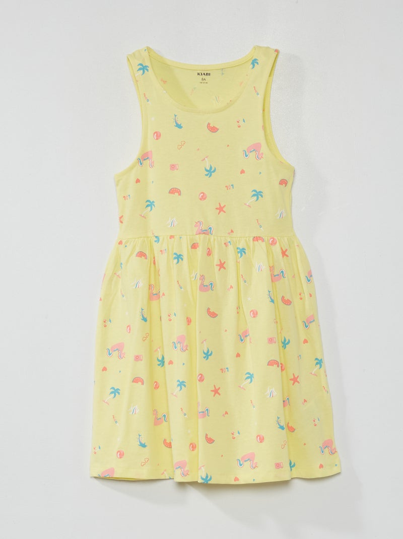Vestido sin mangas con motivos AMARILLO - Kiabi