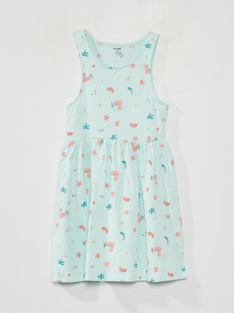 Vestido sin mangas con motivos AZUL - Kiabi
