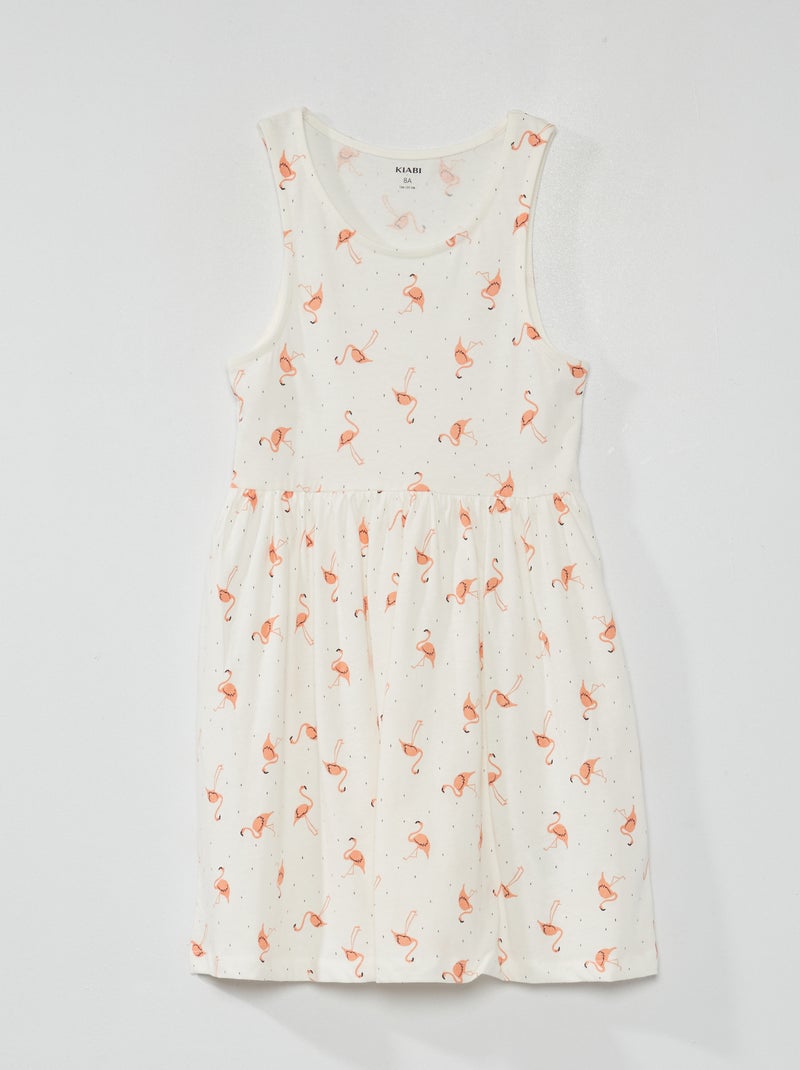 Vestido sin mangas con motivos BEIGE - Kiabi