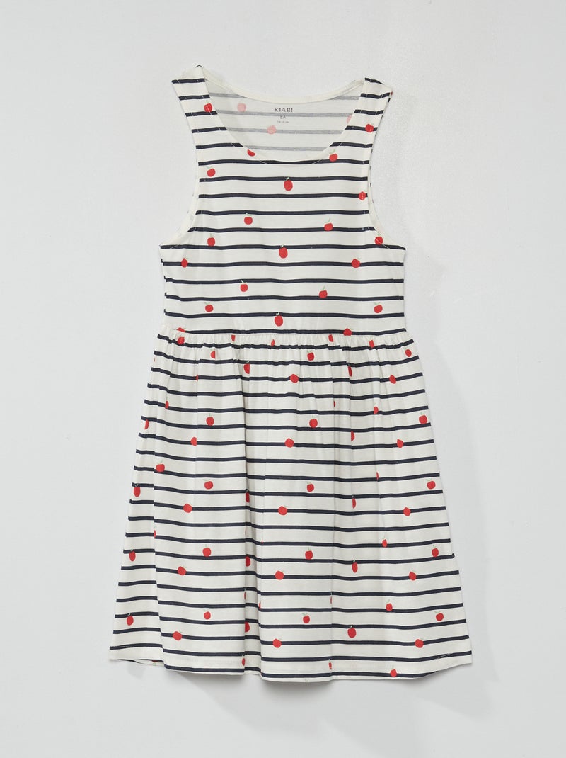 Vestido sin mangas con motivos BEIGE - Kiabi