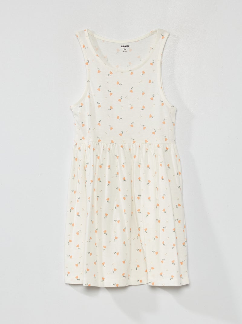Vestido sin mangas con motivos BEIGE - Kiabi