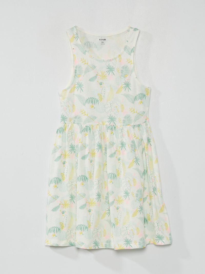 Vestido sin mangas con motivos BEIGE - Kiabi