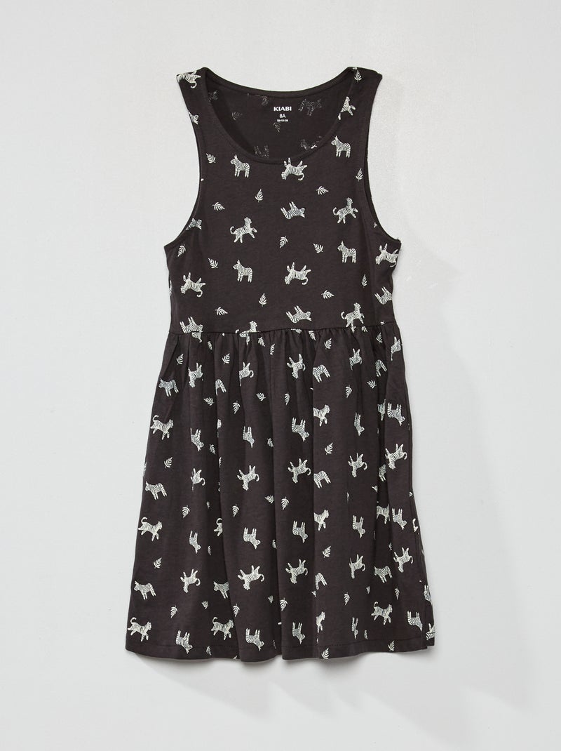 Vestido sin mangas con motivos GRIS - Kiabi