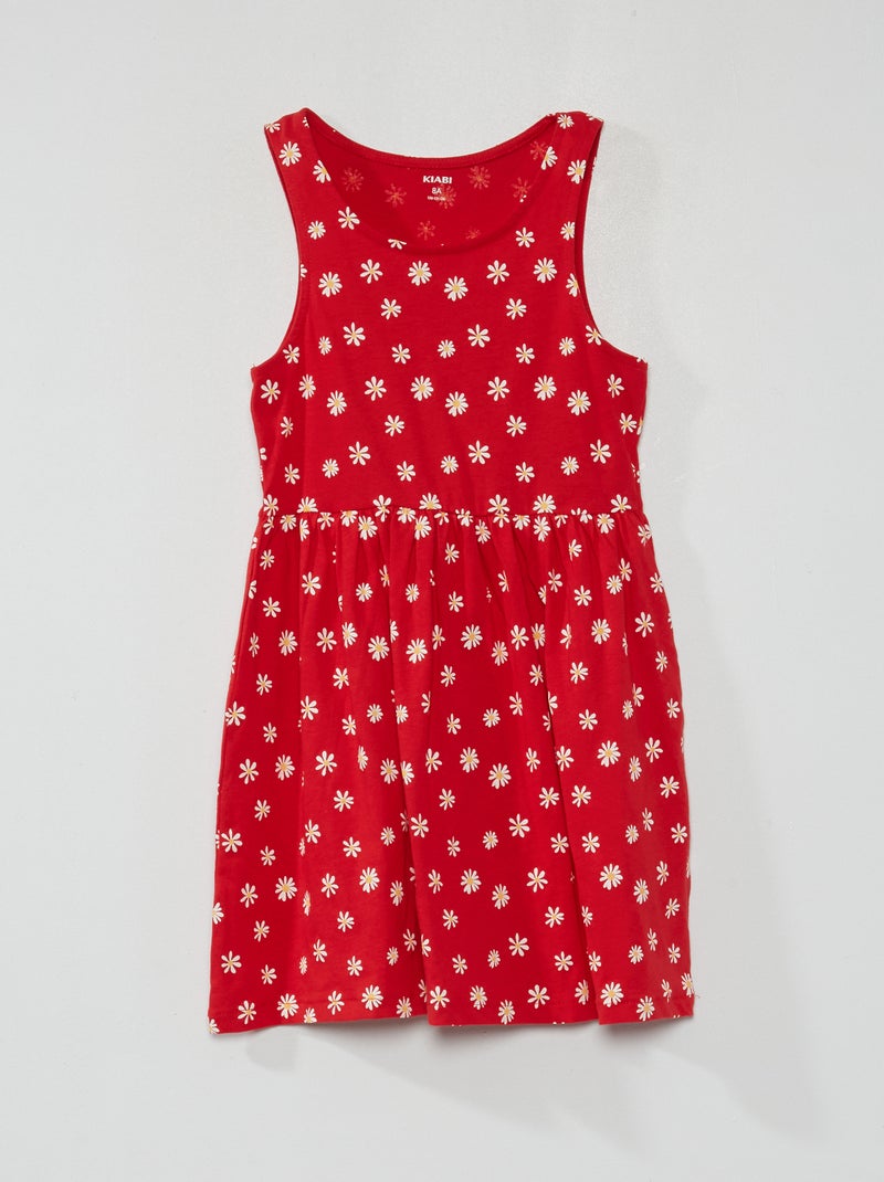 Vestido sin mangas con motivos ROJO - Kiabi