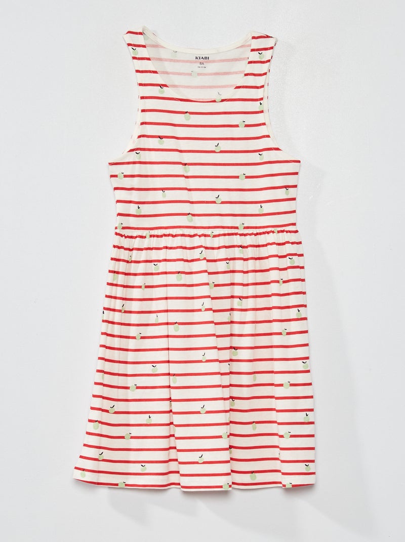 Vestido sin mangas con motivos ROJO - Kiabi