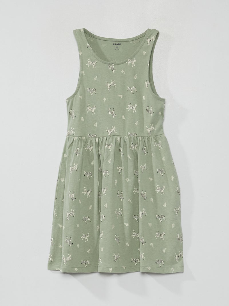 Vestido sin mangas con motivos VERDE - Kiabi