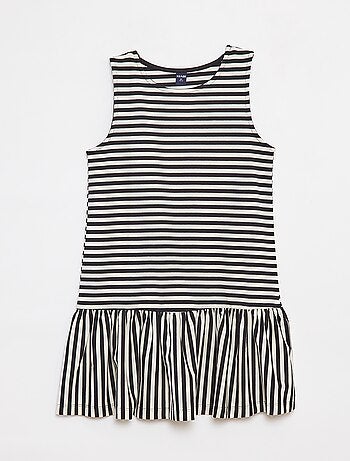 Vestido sin mangas con volantes