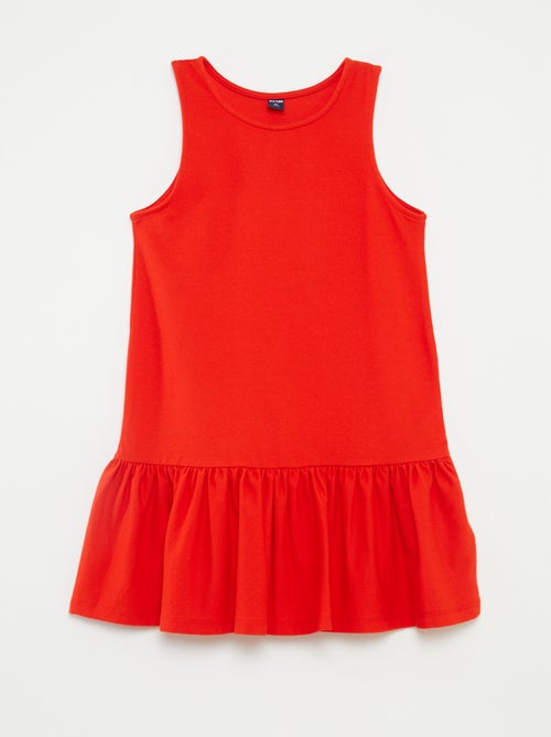 Vestido sin mangas con volantes - Kiabi