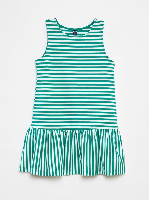 Vestido sin mangas con volantes - Kiabi