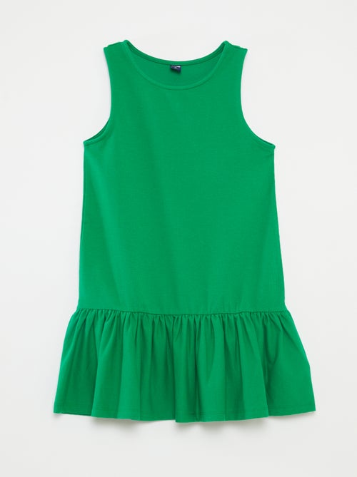 Vestido sin mangas con volantes - Kiabi