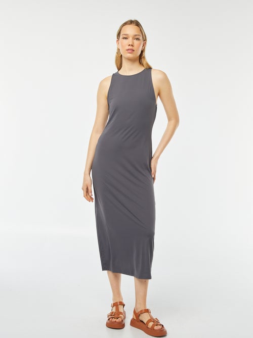 Vestido sin mangas corte midi ajustado - Kiabi