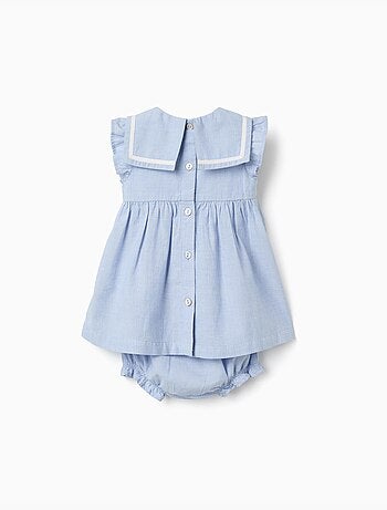 Vestido sin mangas + cubrepañal de algodón