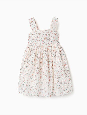 Vestido sin mangas de algodón con estampado floral
