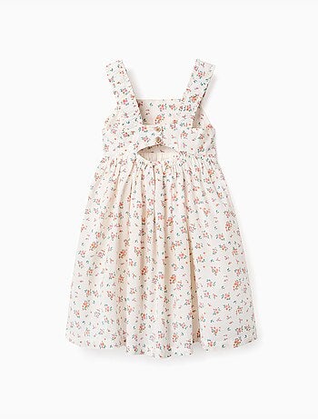 Vestido sin mangas de algodón con estampado floral