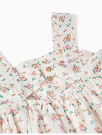 Vestido sin mangas de algodón con estampado floral