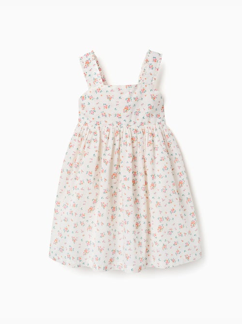 Vestido sin mangas de algodón con estampado floral - Kiabi Vestido sin mangas de algodón con estampado floral - Kiabi