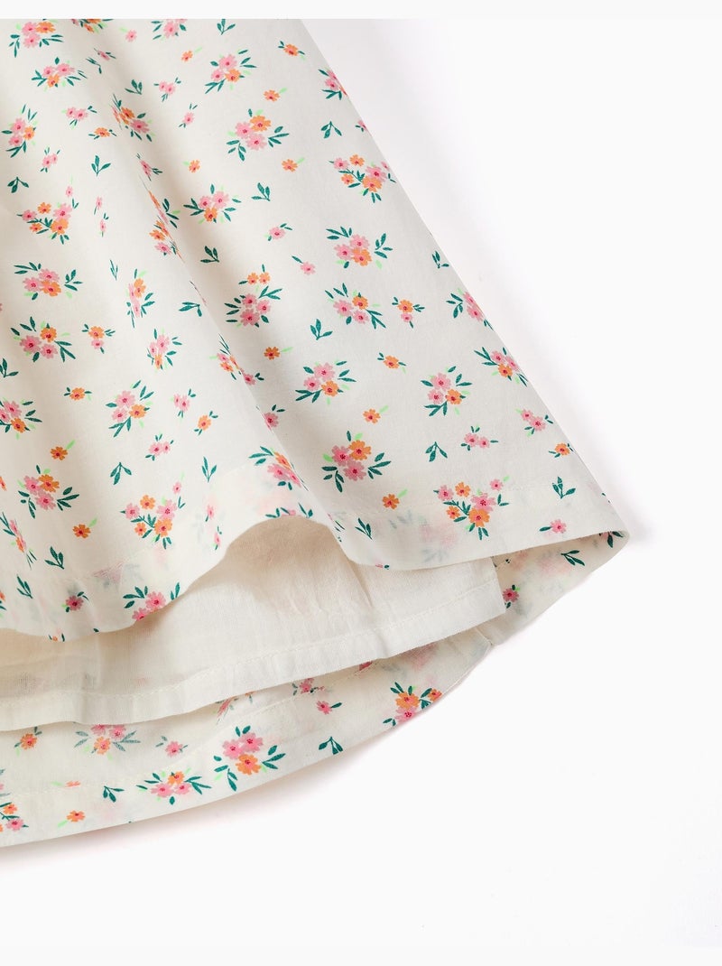 Vestido sin mangas de algodón con estampado floral Beige claro - Kiabi