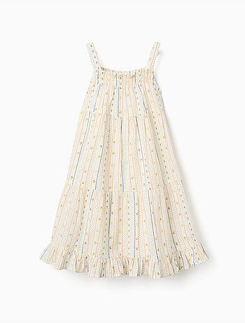 Vestido sin mangas de algodón con estampado floral