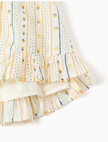 Vestido sin mangas de algodón con estampado floral