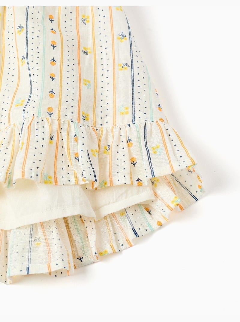 Vestido sin mangas de algodón con estampado floral Beige claro - Kiabi