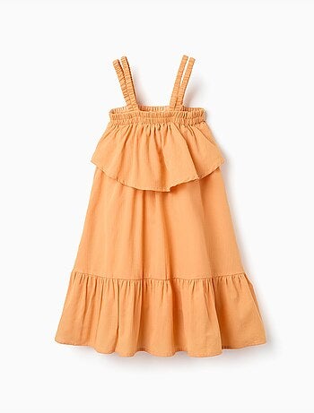 Vestido sin mangas de algodón con forro