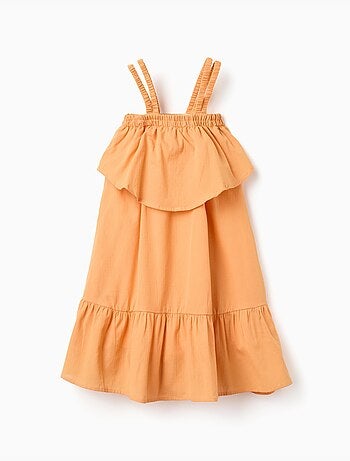 Vestido sin mangas de algodón con forro