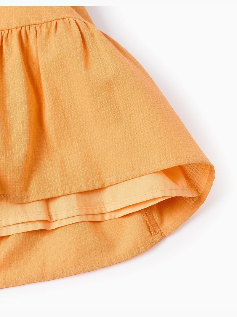 Vestido sin mangas de algodón con forro Amarillo oscuro - Kiabi