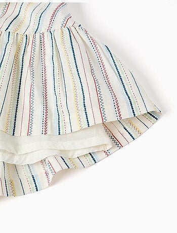 Vestido sin mangas de algodón con rayas étnicas B&S
