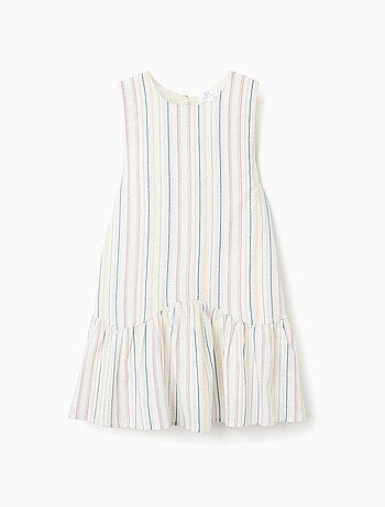 Vestido sin mangas de algodón con rayas étnicas B&S