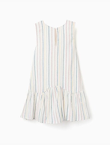 Vestido sin mangas de algodón con rayas étnicas B&S