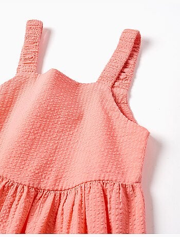 Vestido sin mangas de algodón con tirantes elásticos