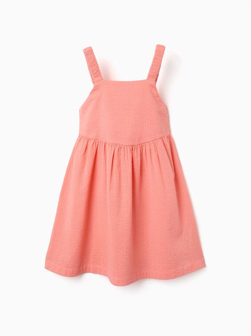 Vestido sin mangas de algodón con tirantes elásticos - Kiabi