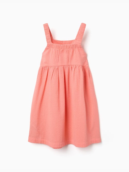 Vestido sin mangas de algodón con tirantes elásticos - Kiabi
