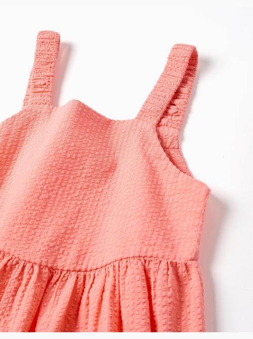 Vestido sin mangas de algodón con tirantes elásticos - Kiabi