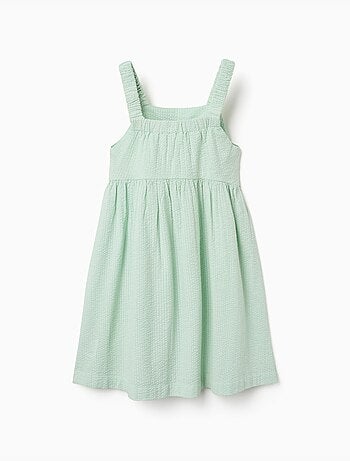 Vestido sin mangas de algodón con tirantes elásticos