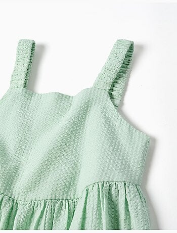 Vestido sin mangas de algodón con tirantes elásticos