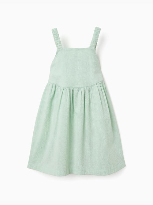 Vestido sin mangas de algodón con tirantes elásticos - Kiabi