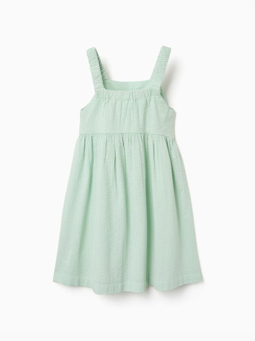 Vestido sin mangas de algodón con tirantes elásticos - Kiabi