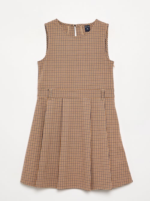 Vestido sin mangas de cuadros - Kiabi