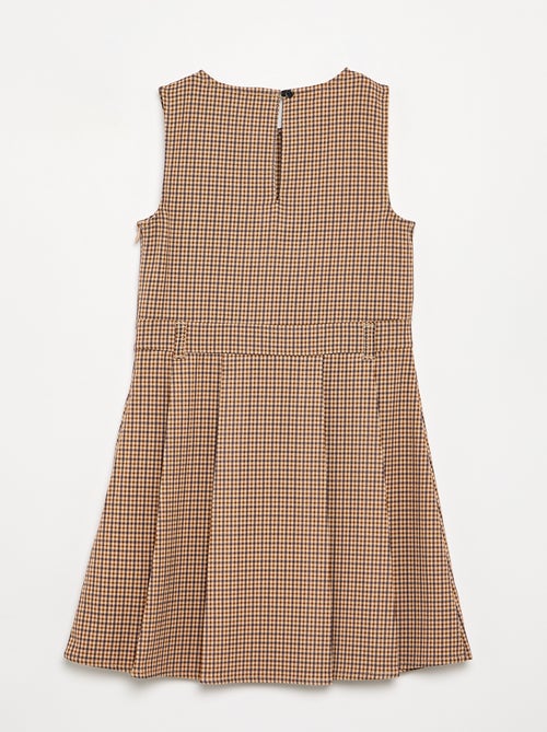 Vestido sin mangas de cuadros - Kiabi