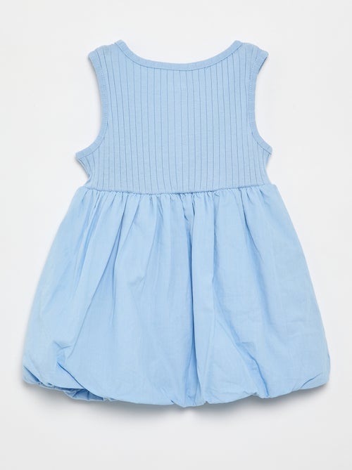 Vestido sin mangas de dos tejidos - Kiabi