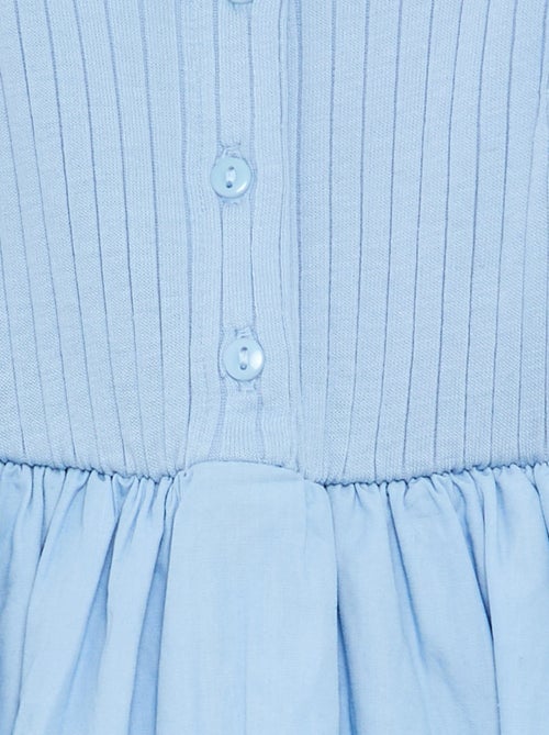 Vestido sin mangas de dos tejidos - Kiabi
