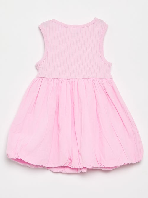 Vestido sin mangas de dos tejidos - Kiabi