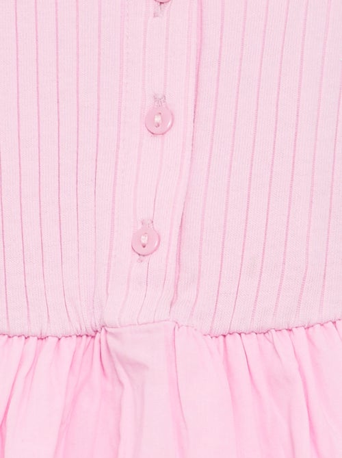 Vestido sin mangas de dos tejidos - Kiabi