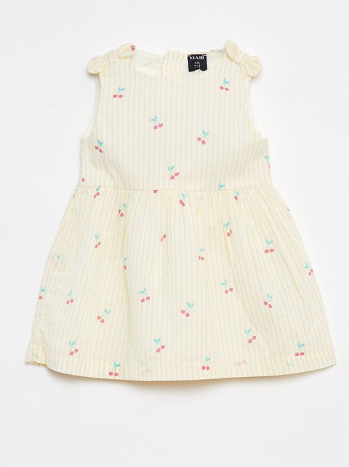 Vestido sin mangas de gasa de algodón - Kiabi