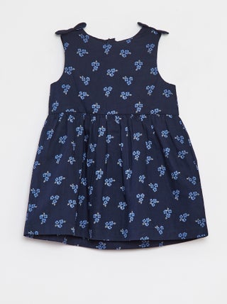 Vestido sin mangas de gasa de algodón